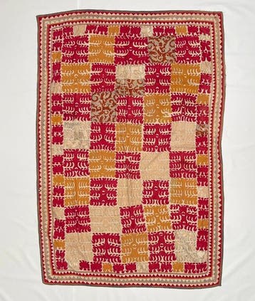 Grande vieille broderie - Inde (Sans prix de réserve), Antiquités & Art