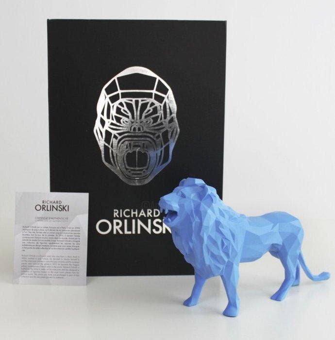 Richard Orlinski (1966) - LION (Matt Blue), Antiquités & Art, Art | Objets design