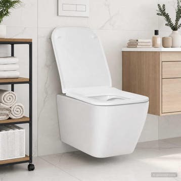 vidaXL Hangtoilet Keramiek Wit, Verzenden