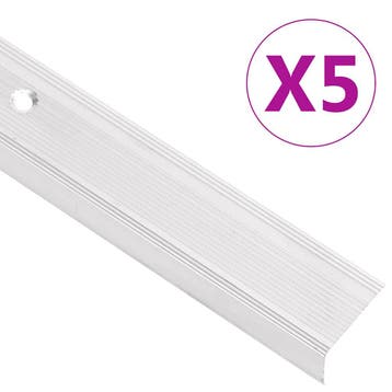 vidaXL Trapneuzen L-vormig 5 st 100 cm aluminium, Verzenden