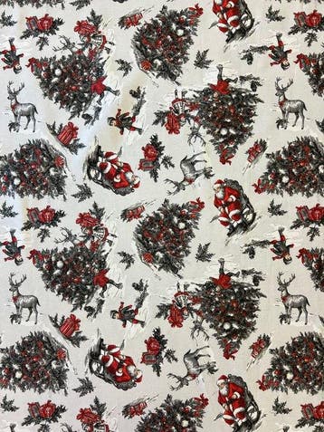 Het kerstdorp - Winter Toile de Jouy - Tafelkleed - 150 cm -, Nieuw