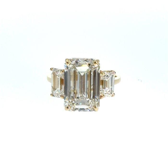 Ring - 14 karaat Geel goud - 9.08ct. tw. Diamant (Lab-grown), Bijoux, Sacs & Beauté, Bagues