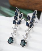 Zonder minimumprijs - Oorbellen - 18 karaat Witgoud, Zilver,