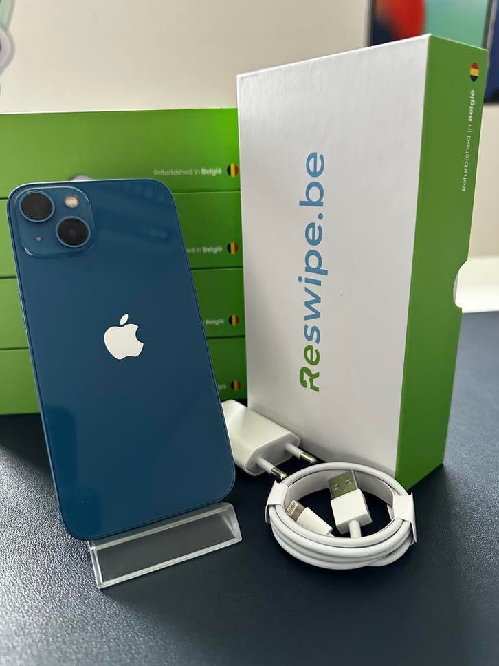 iPhone 13 Blauw Als nieuw 128GB 256GB 512 + 3 jaar garantie, Telecommunicatie, Mobiele telefoons | Apple iPhone, Zonder abonnement