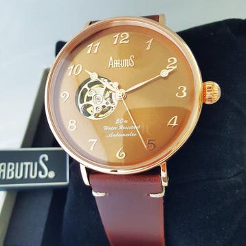 Arbutus - Automatic - Gold - Open Heart - Sapphire -, Nieuw