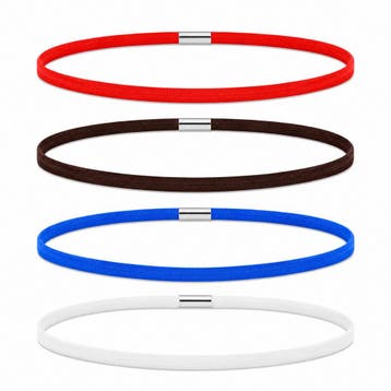 Haarband Sport 0,5cm - Elastiek Dun - Rood Wit Blauw Bruin -