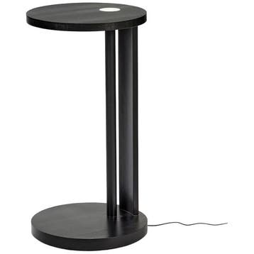 Serax Bijzettafel Hoog Met Led Verlichting Beuken Zwart Aura, Verzenden, Zo goed als nieuw, Hout, 60 cm of meer