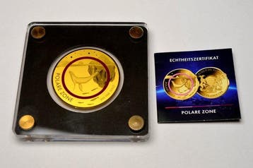 Tsjaad. 5000 Francs 2021 Polar Zone - 1/200oz (.999) (Zonder, Postzegels en Munten