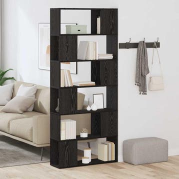 vidaXL Tv-meubelset 80 x 24 x 186 cm Zwart Bewerkt hout, Verzenden, Nieuw