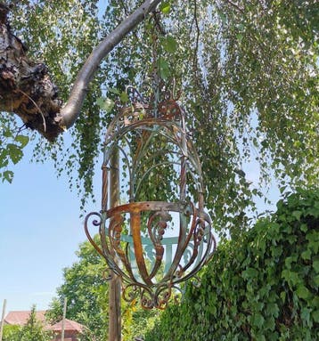 Mand - IJzer - Flower basket