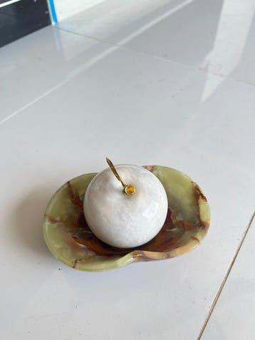 Handcrafted Himalayan Onyx Marble Fruit Set with Bowl