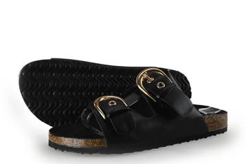 Studio London Slippers in maat 38 Zwart, Kleding | Dames, Slippers, Verzenden, Zo goed als nieuw, Studio London