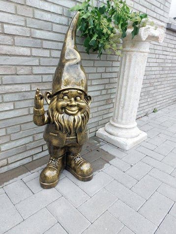 Beeld, garden statue 95 cm high gnome pin hat - 95 cm -, Antiek en Kunst