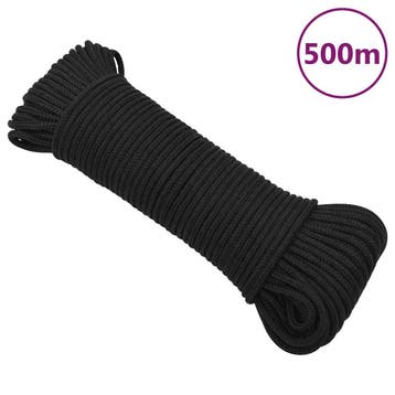 vidaXL Boottouw 3 mm 500 m polypropeen zwart, Verzenden