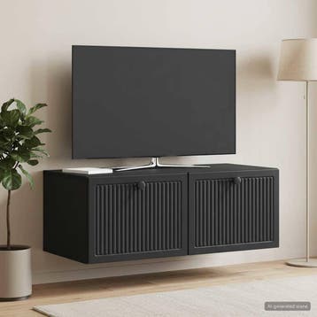 vidaXL Wandmontage TV-kast Zwart 78,5 x 41 x 30 cm Bewerkt, Verzenden