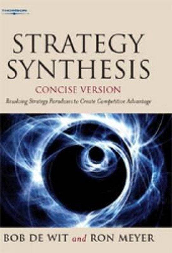 Strategy Synthesis 9781844801923 Bob De Wit, Livres, Langue | Anglais, Envoi