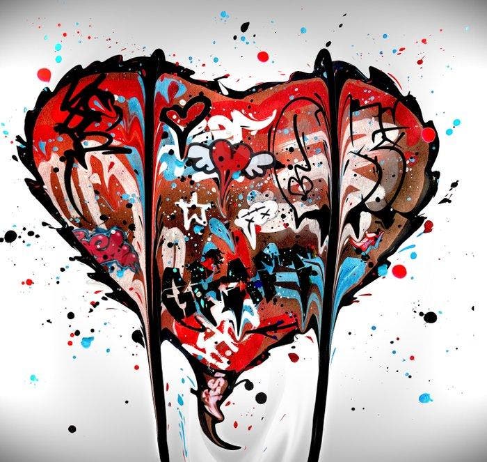 Moabit - Gaston Lagaffe X Freedom //Diptych//, Antiek en Kunst, Kunst | Designobjecten