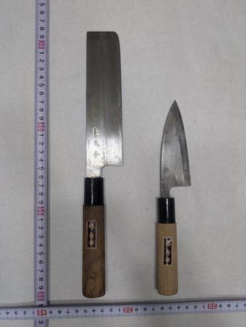 Keukenmes - Staal, Hout - Japan - Japanse vervaardigde