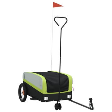 vidaXL Fietskar met wiel met opslag Groen S Oxford polyester, Verzenden