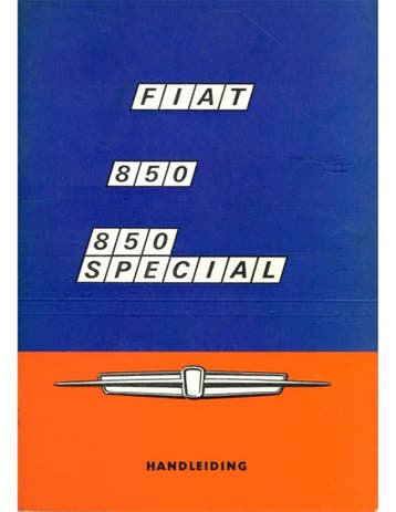 1969 FIAT 850 | SPECIAL INSTRUCTIEBOEKJE NEDERLANDS, Ophalen of Verzenden