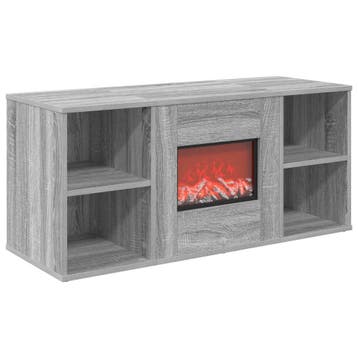 vidaXL Elektrische haard Grijs Sonoma 100 x 37 x 45,5 cm, Verzenden, Nieuw