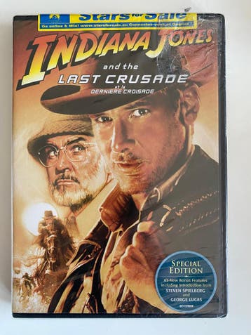 INDIANA JONES AND THE LAST CRUSADE (IN SEAL) (DVD), Gebruikt