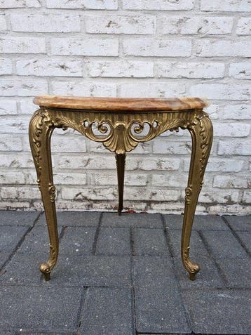 Bijzettafel - Metaal, Marmer - Louis XV stijl