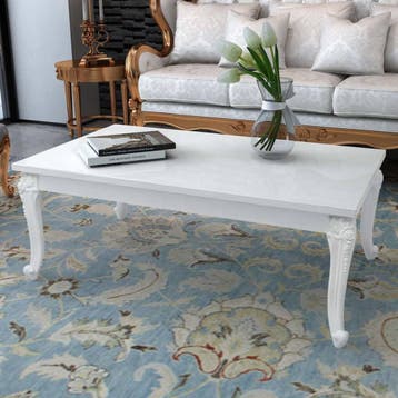 vidaXL Salontafel 115x65x42 cm hoogglans wit, Huis en Inrichting, Tafels | Salontafels, Verzenden, Nieuw
