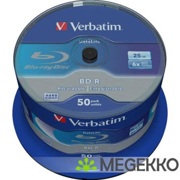 Verbatim BD-R Blu-Ray 25GB 6x 50st. Cakebox, Verzenden