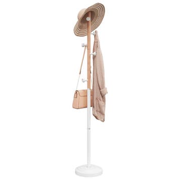vidaXL Kapstok 177 cm gepoedercoat ijzer wit, Verzenden