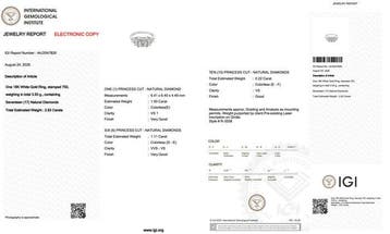 Zonder minimumprijs - Ring - 18 karaat Witgoud - 2.83ct. tw., Nieuw