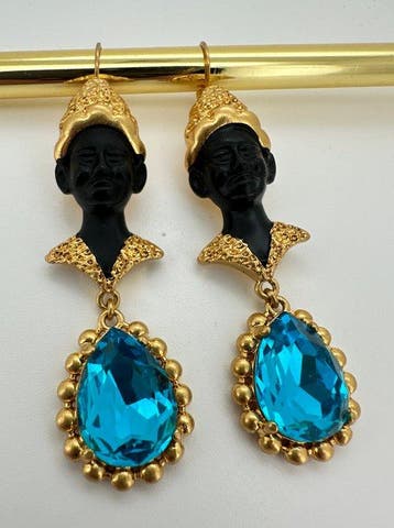 Askew London Blackamoor Drop - Oorbellen, Nieuw