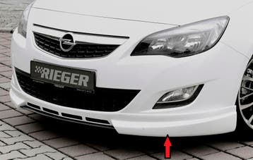 Rieger frontspoiler | Astra J: 11.08-09.12 (tot Facelift) -, Verzenden