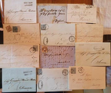 Italiaanse oude staten 1858 - Lot van 12 enveloppen Antichi
