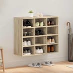 vidaXL Schoenenkast Sonoma Eik 77,5 x 30 x 67 cm Bewerkt, Verzenden, Nieuw