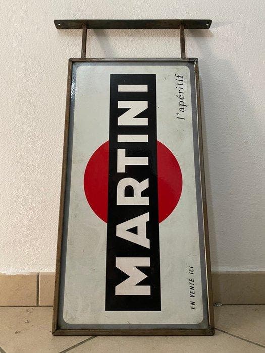Martini - Martini-naam met muurbeugel. - martini - Plaque -, Antiek en Kunst, Curiosa en Brocante