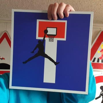 Jinks Kunst - JORDAN - Traffic Sign, Antiek en Kunst