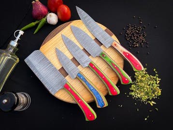 Keukenmes - Kitchen knife set - SA 48 - Staal, Hout,