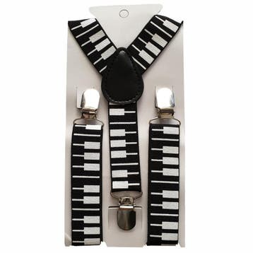 Fako Fashion - Kinder Bretels - Print - Piano - 65cm -, Verzenden, Nieuw