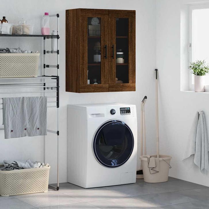 vidaXL Bovenkast 69,5x34x90 cm bruin eikenkleur, Maison & Meubles, Armoires | Dressoirs, Envoi