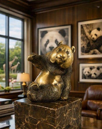 J.Deposee - Milo (1910-1978) - Beeld, ***SITTING PANDA*** -