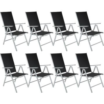 tectake Opvouwbare tuinstoelen met verstelbare rugleuning, g, Verzenden