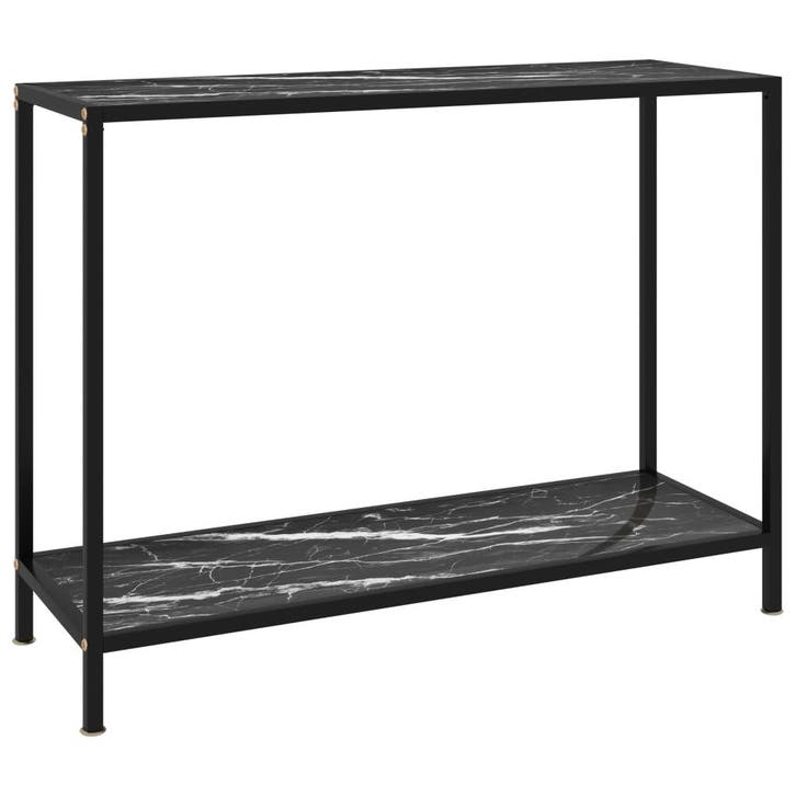 vidaXL Wandtafel 100x35x75 cm gehard glas zwart, Huis en Inrichting, Tafels | Bijzettafels, Nieuw, Verzenden