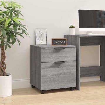 vidaXL Dossierkast verrijdbaar 45x38x54 cm bewerkt hout, Verzenden