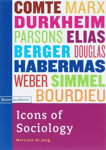 Icons of sociology 9789047300076 M.J. de Jong, Verzenden, M.J. de Jong
