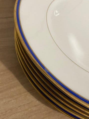 Limoges - Assiette de service (6) - Porcelaine - assiette