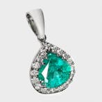 Sans prix de réserve - Pendentif - 14 carats Or blanc, IGI