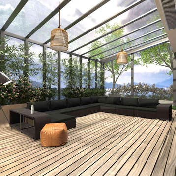 vidaXL 11-delige Loungeset met kussens poly rattan zwart, Verzenden, Nieuw, Loungeset