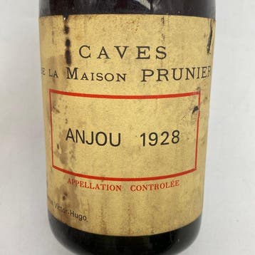1928 Caves de la Maison Prunier - Anjou - 1 Halve fles, Verzamelen, Nieuw