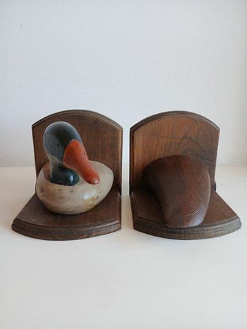 Boekensteunen (2) - Hout - Geen reserveprijs!